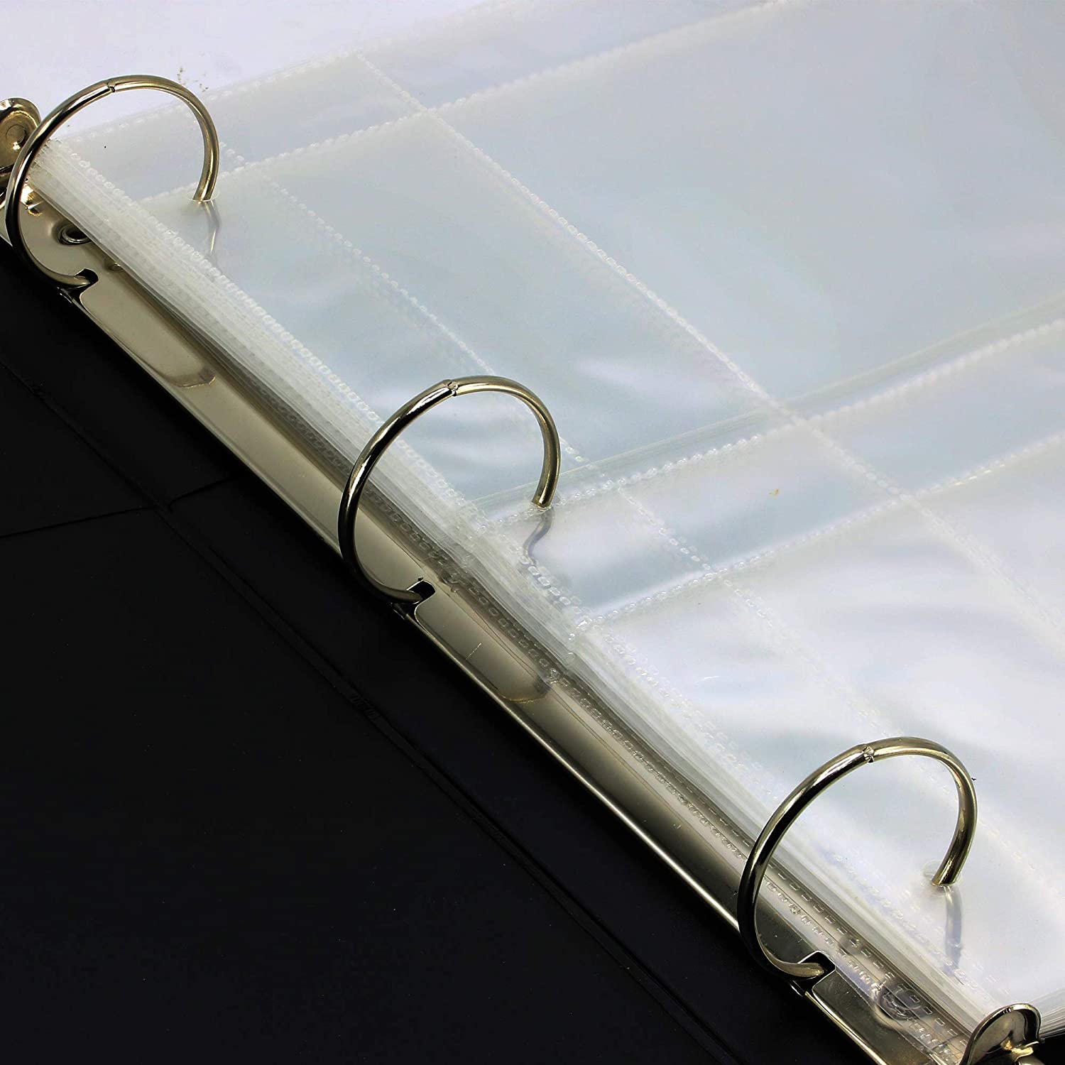 Recipe Card Protectors, For 3 Ring Binders, Page Sheet Protectors, Holds 4 x 6-inch pockets, 4 Cards Per Sheet, Clear - 50 Pack