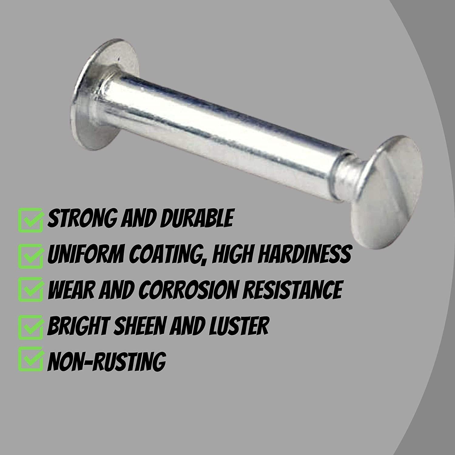 Silver Aluminum Screw Posts, 2", 100 pack