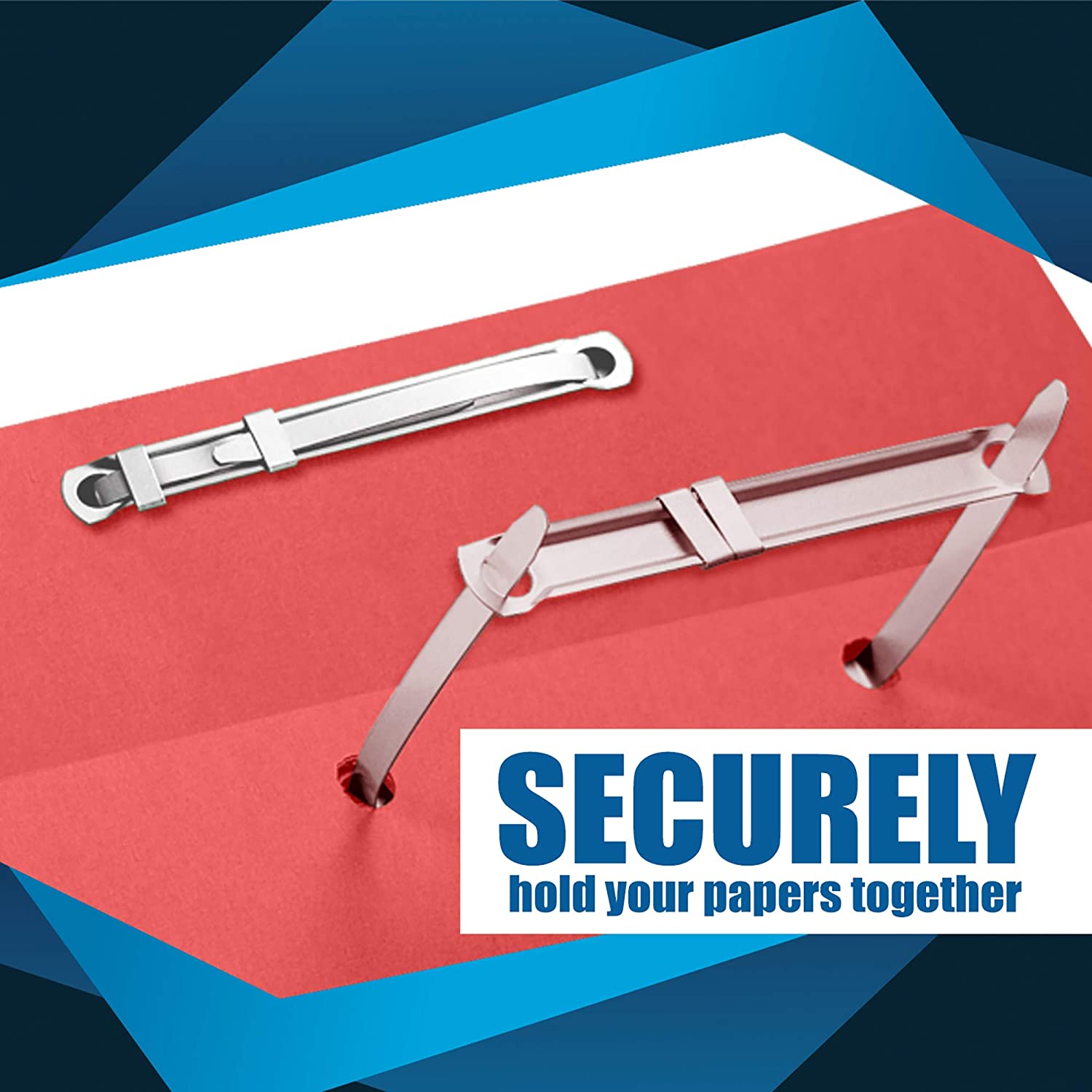 Prong Paper Fastener Compressors for Standard 2-Hole Punch, Works with 1 Inch - 3.5 Inch Capacity Box of 500 (Compressors Only)