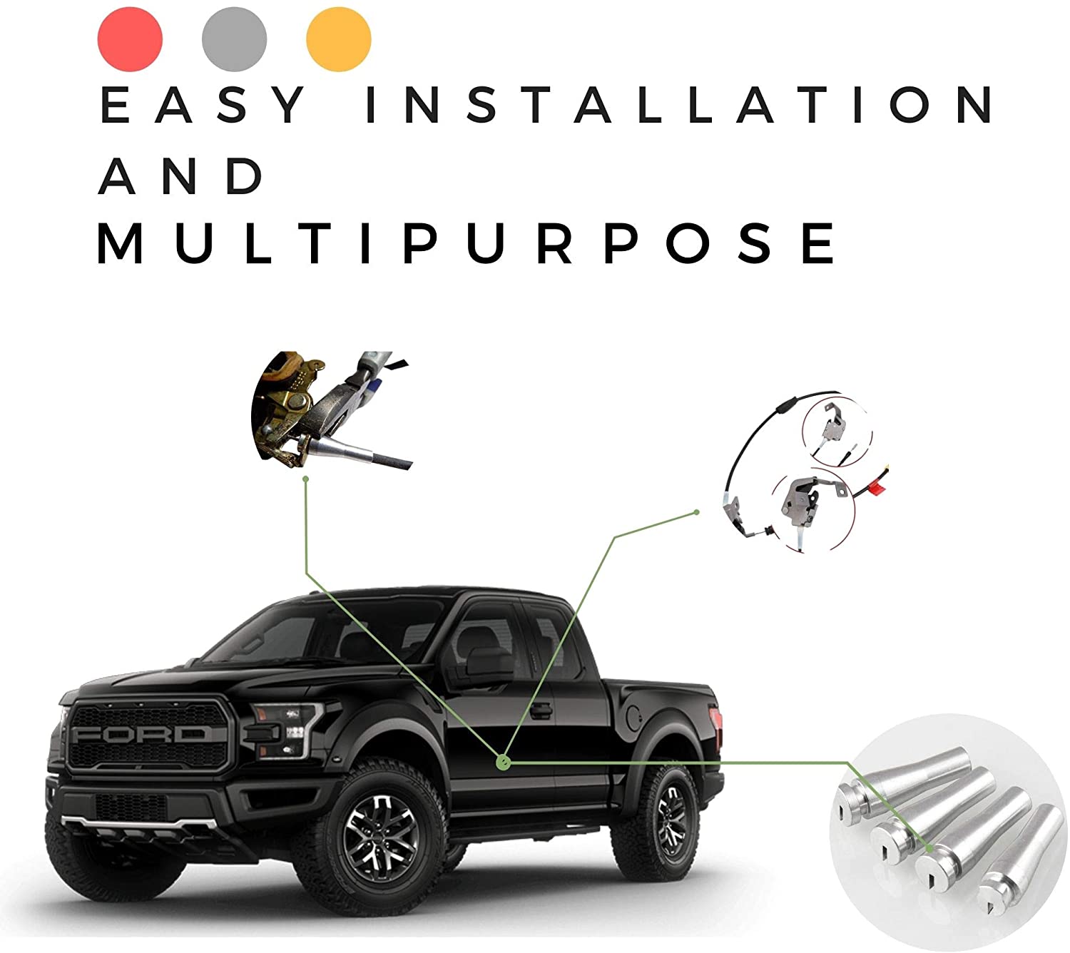 Car Door Cable Repair Kit For F-150 F-250 F-350 (4 Pack)